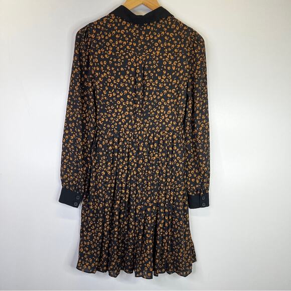 Fame & Partners The Renee Leopard Print dress black brown - 2 - Picture 8 of 12